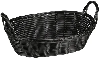 Image de KESPER 17626 Corbeille à pain et à fruits, plastique, noir, 29 x 18 x 13 cm