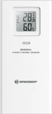Produktbild von Bresser Außensensor Thermo-Hygro mit Display 7 Kanäle 150?m Funk 868?MHz für Wetterstationen