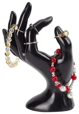 Produktbild von Omgoods – Elegantes Schmuckdisplay mit stilvollem Design – Ringhalter für Schmuck – Ringhalter, Kettenschmuckhalter – Schmuckaufbewahrung – Requisiten für Fotos – 7x11,5x18 cm