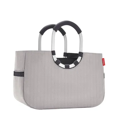 Produktbild von loopshopper Einkaufstasche Handtasche M herringbone grey - mit herausnehmbarer Innentasche - herringbone grey