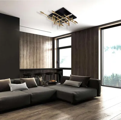 Zdjęcie produktu dla Näve G9 lampa sufitowa ANCONA 51x48cm mosiądz 1392845
