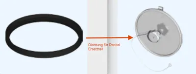Produktbild von Runde Dichtung für Blinddeckel Schornsteinverschluss
