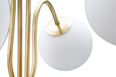 Immagine prodotto di Lampada da Terra Glamy 4 Light Ø54x176 cm in Ferro e Vetro Bianco e Oro