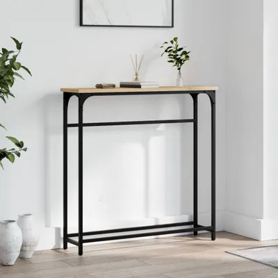 Obrázok produktu pre vidaXL Konzolový stolík Sonoma dub 75x19,5x75 cm odvodený výrobok z dreva