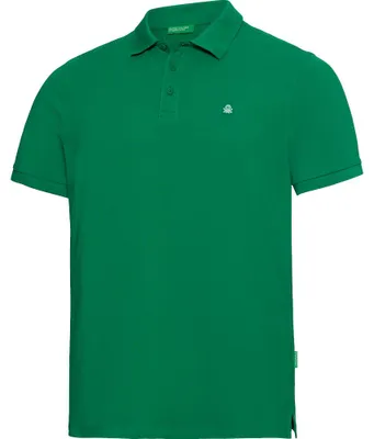 Produktbild von Benetton Poloshirt kurzarm uni, unifarben aus 100% Baumwolle