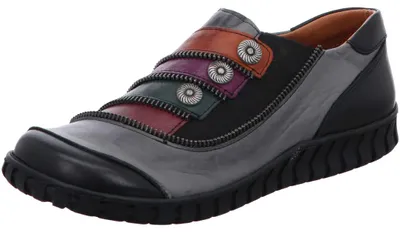 Produktbild von Gemini Damen Slipper aus Leder mit Wechselfußbett 033087-02, Größe:41 EU, Farbe:Schwarz