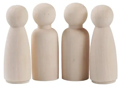 Zdjęcie produktu dla Zestaw 10 drewnianych figurek do rękodzieła i malowania