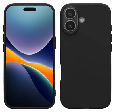 Produktbild von kwmobile Hülle kompatibel mit iPhone 17 Hülle - Weiche und schlanke TPU Silikon Handyhülle - Stoßabsorbierendes Flexibles Case - Schwarz matt