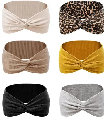 Produktbild von Stück Sports Breite Stirnbänder Damen, Rutschfest Elastische Haargummis, Antirutsch Headbands, Modische Stirnbänder für Frauen Sport/Yoga/Laufen/Fitness