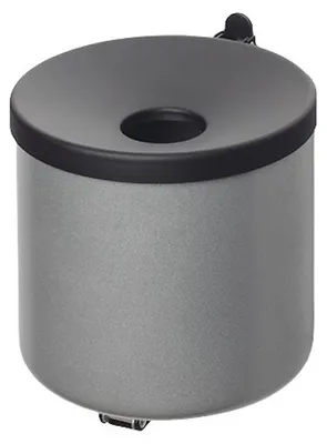 Produktbild von Robuster Ascher zur Wandmontage | 2,4 Liter, HxBxT 16x15,5x15,5cm | Stahl | Silber