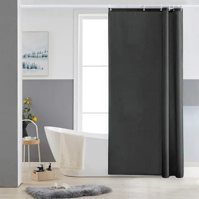 Obrázek produktu pro Sprchový závěs odolný proti plísním – 90 x 180 cm – tmavě šedý – polyester