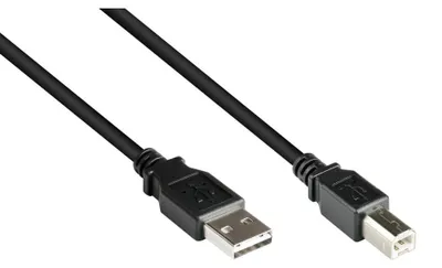 Imagen del producto de Cable USB 2.0 A/B, 5 metros, 5 m, conector USB A, conector USB B, estándar USB 2.0, tipo macho/macho, color