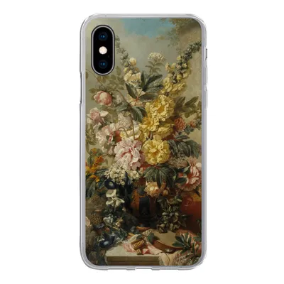 Produktbild von MuchoWow® Handyhülle Schutzhülle Hülle für iPhone X Große Vase mit Blumen - Alte Meister - Malerei Silikon Softcase Handy Hülle - Handyhülle