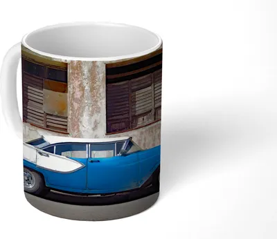 Produktbild von MuchoWow® Tasse Kaffeetasse Kaffeebecher 350 ml Oldtimer - Auto - Kuba Teetasse - Fototasse - Becher - Keramikbecher - Teebecher - Kaffeetasse - Bürotasse