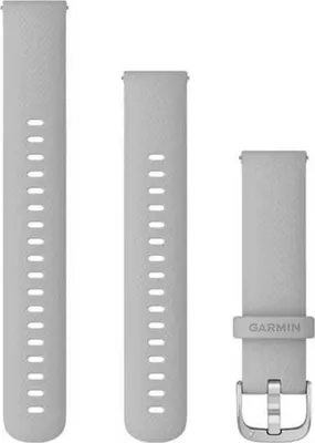Produktbild von Garmin - 010-12932-0C - Ersatz-/Wechselarmband - 18 mm - Silikon - Hellgrau