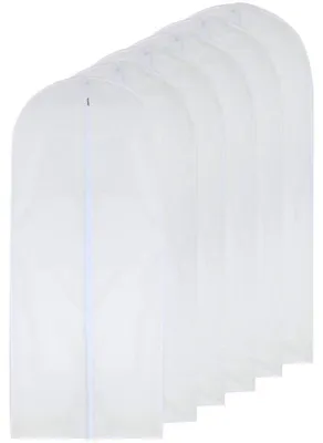 Image de Lot de 6 housses de rangement transparentes pour vêtements, avec fermeture éclair
