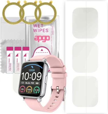 Produktbild von apgo 3 Stück Schutzfolie, Matt, kompatibel mit Motast P22  Smartwatch, Hydrogel Displayschutzfolie mit Positionierhilfe, Displayfolie, robust und kratzfest