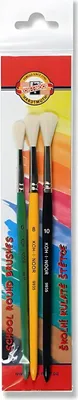 Zdjęcie produktu dla Pędzle szkolne/okrągłe Koh-i-noor rozmiar 6,8,10 (zestaw 3 sztuk)