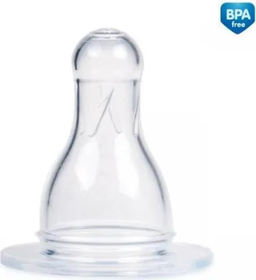 Image de Canpol Babies | Sucettes en silicone pour biberons - 6 mois+ - 2 pièces - Anti-coliques - pour purées et bouillies