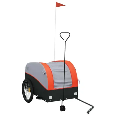 Produktbild von Fahrradanhänger Schwarz und Orange 45 kg Eisen