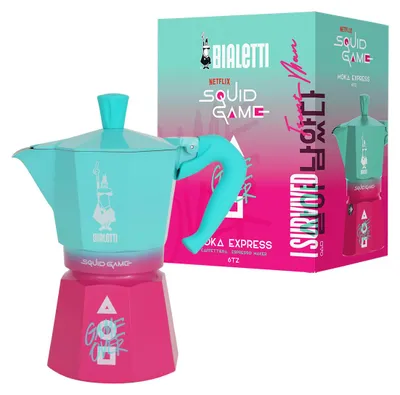 Obrázek produktu pro Bialetti 0005393, Moka konvička, Modrá, Růžová, Hliník, 6 hrnků, Termoplastik, Moka Express