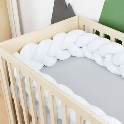 Produktbild von Geflochtener Baumwoll-Stoßfänger Mimi - Weiß - 300 cm (3 Meter)