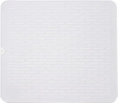 Produktbild von Famanu Abtropfmatte Silikon 40 cm x 30 cm - umweltfreundlich, hitzebeständig, rutschfest, weiß