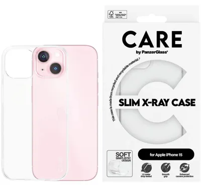 Immagine prodotto di Custodia Care by Panzerglass Slim X-Ray per Iphone 15 - trasparente