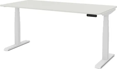 Produktbild von ASSMANN Elektrisch Höhenverstellbarer Familien Schreibtisch Pitino Curved Weiß, 160x80cm, Memoryfunktion, Kollisionsschutz