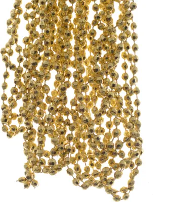 Produktbild von Weihnachts-Diamantgirlande Goldfarben 2,7 Meter - Kunststoff
