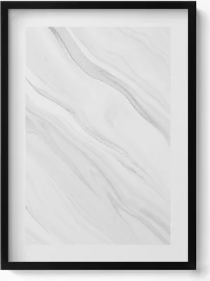 Produktbild von Dekorativer Marmor– Wandbild mit Rahmen – Gerahmtes Bild  – Wanddekoration – 50x70 cm –  Schwarz Rahmen