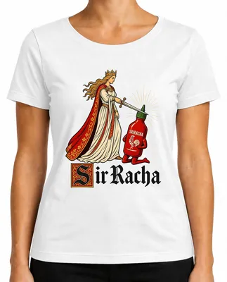 Zdjęcie produktu dla Sos Sir Racha Scharfe Sauce Ritter, koszulka damska, biała, rozmiar XL