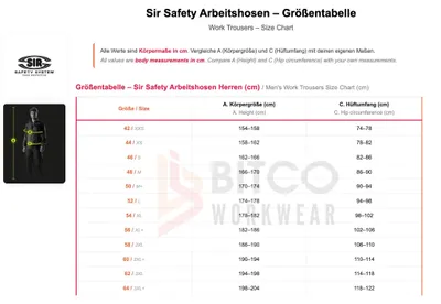 Obrázek produktu pro Sir Safety Opera Quark – kalhoty s laclem s ochranou proti chladu a reflexními pruhy, Thinsulate, tmavě modré, velikost 46, tmavě modré