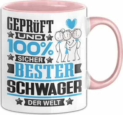 Produktbild von Schwager Geschenk Lustiger Spruch für Schwager Geschenkidee Bester Schwager Der Welt (Rosa)