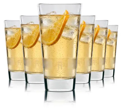 Produktbild von 6x Asbach Glas 0,2l Becher Gläser Longdrink Cocktail Cola Cognac Uralt Gastro