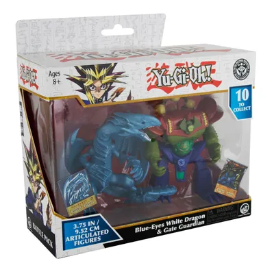 Produktbild von Boti 38281 - Yu-Gi-Oh! - 3,75" / 9,52 cm Actionfigur Doppelpack - Blauäugiger Weißer Drache & Torwächter