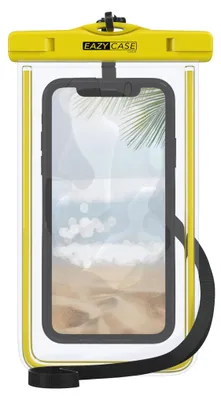 Produktbild von EAZY CASE - wasserdichte Unterwasserhülle, Handyhülle Universal Unterwassertasche, Handy Tasche wasserfest, für alle Smartphones bis 6,7" mit Umhängeband in Gelb