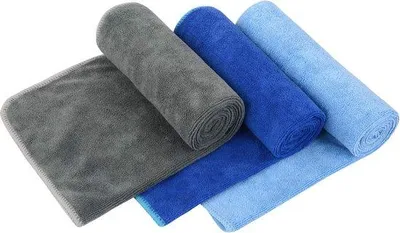 Produktbild von Famanu Mikrofaser Sporthandtuch superabsorbierend - grau, dunkelblau, hellblau