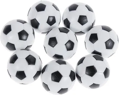 Obrázek produktu pro Dětský fotbalový míč, softball, 32 mm, černobílý, 8 ks