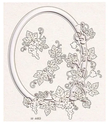 Immagine prodotto di TEKTURKA decorativa per scrapbooking - Scrapiniec - Grapevine - cornice ovale