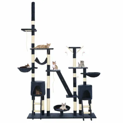 Produktbild von vidaXL Katzen-Kratzbaum mit Sisal-Kratzsäulen 230 - 250 cm Blau