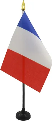 Productafbeelding van Tafelvlag - Bureauvlag - Binnenhuisinrichting - Gouden speerpunt - 15x10 cm - Frans