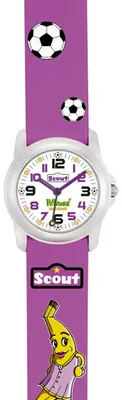 Produktbild von Scout Kinder Uhr Lernuhr Team Bananenflanke Mädchenuhr lila 280307002