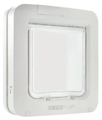 Produktbild von Trixie SureFlap Freilauftür mit Mikrochiperkennung 26,2 × 28,1 cm, weiß