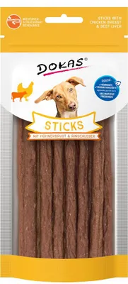 Produktbild von DOKAS - Sticks mit Hühnerbrust und Rinderleber 1er Pack (1x60g)