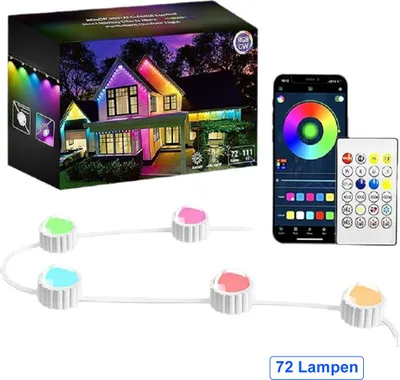 Produktbild von WiFi LED Lichterkette Zubehör, 30,8 m, RGB Farbwechsel, APP gesteuert, Innen & Dekoration