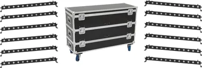 Produktbild von Set 12x LED BAR-12 QCL RGBA Leiste + Case L