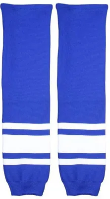 Produktbild von Motorhockey-Socken für Erwachsene, blau-weiß, 1 Paar