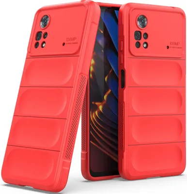 Produktbild von Xiaomi Poco X4 Pro 5G Hülle, Weich TPU Silikon Stossfest Anti-rutsch Schutzhülle für Xiaomi Poco X4 Pro 5G Rot