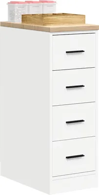 Produktbild von Stabli Möbel Garagen-Aufbewahrungsschrank Weiß 30x51x85 cm Massivholz Kiefer - Büroschränke CC4252173 1parcel